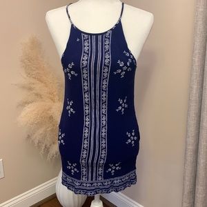 Lulus | Dresses | Lulus blue white boho printed mini dress
